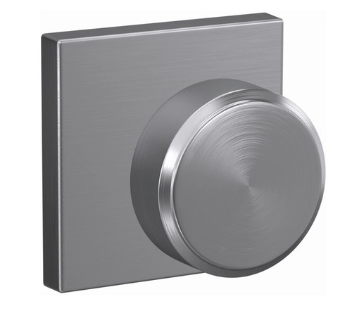 Schlage FC21SWA626COL Swanson Knob with Collins Rose Passage and Privacy Lock Satin Chrome Finish