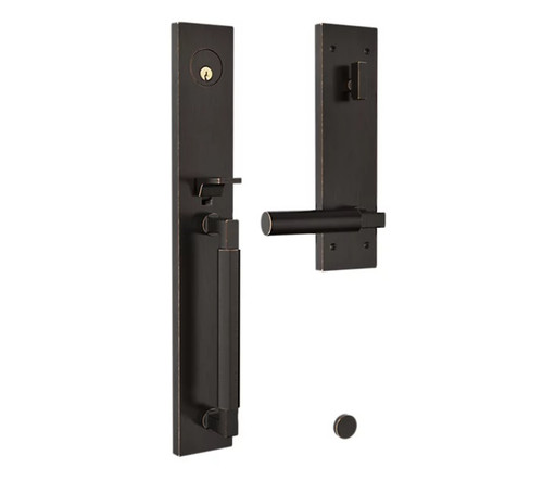 Baldwin 85316112RFD Gramercy Full Escutcheon Tubular Right Hand Dummy Handleset Venetian Bronze Finish