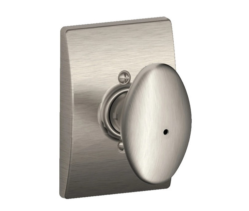 Schlage F40SIE619CEN Satin Nickel Privacy Siena Style Knob with Century Rose