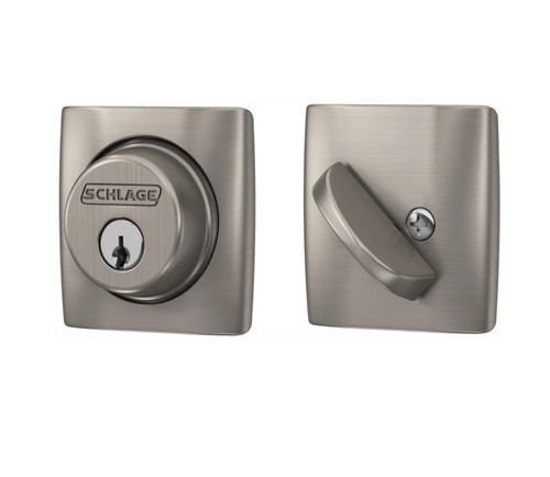 Schlage B60DLT619 Satin Nickel Single Cylinder Dalton Deadbolt