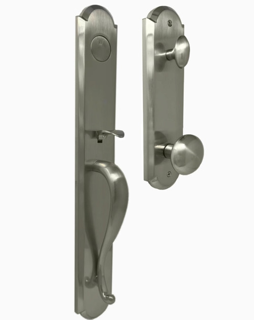 Weslock 06645-NIN0020 Philbrook Dummy Handleset with Impresa Knob Satin Nickel