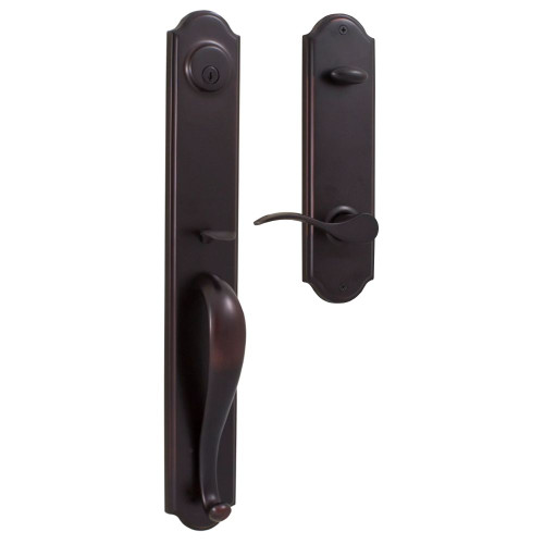 Weslock R6641-1U1SL2D Philbrook Single Cylinder Handle set with Right Hand Bordeau lever in the Oil Rubbed Bronze Finish