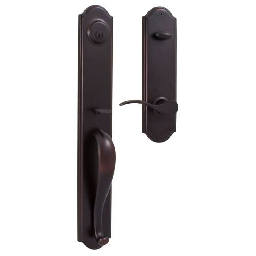 Weslock R6645-1U10020 Philbrook Dummy Handle set with Right Hand Bordeau lever in the Oil Rubbed Bronze Finish
