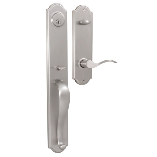 Weslock L6645-NUN0020 Philbrook Dummy Handle set with Left Hand Bordeau lever in the Satin Nickel
