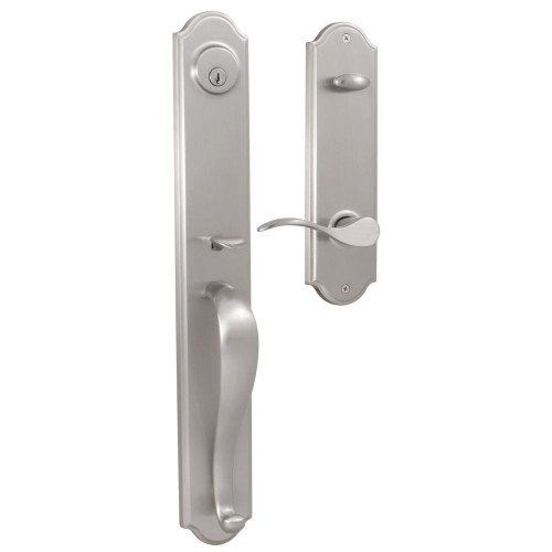Weslock R6645-NUN0020 Philbrook Dummy Handle set with Right Hand Bordeau lever in the Satin Nickel