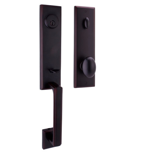 Weslock 06681-1J1SL2D Woodward Single Cylinder Handleset with Julienne Knob Oil Rubbed Bronze Finish