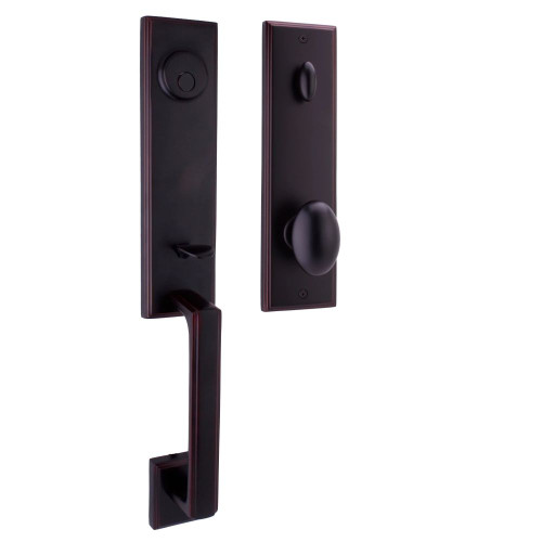 Weslock 06685-1J10020 Woodward Dummy Handleset with Julienne Knob Oil Rubbed Bronze Finish