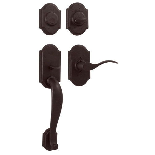 Weslock L7624-1H10020 Castletown Dummy Handle set with Left hand Carlow lever in the Oil Rubbed Bronze Finish