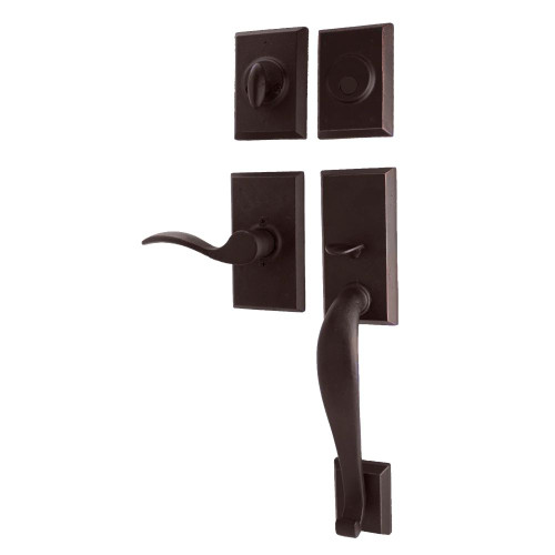 Weslock R7924-1H10020 Aspen Dummy Handle set with Right hand Carlow lever in the Oil Rubbed Bronze Finish