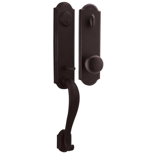 Weslock 07631-1F1SL2D Stonebriar Single Cylinder Handle set with Wexford Knob in the Oil Rubbed Bronze Finish