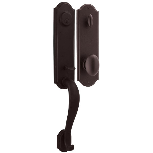 Weslock 07631-1M1SL2D Stonebriar Single Cylinder Handle set with Durham Knob in the Oil Rubbed Bronze Finish