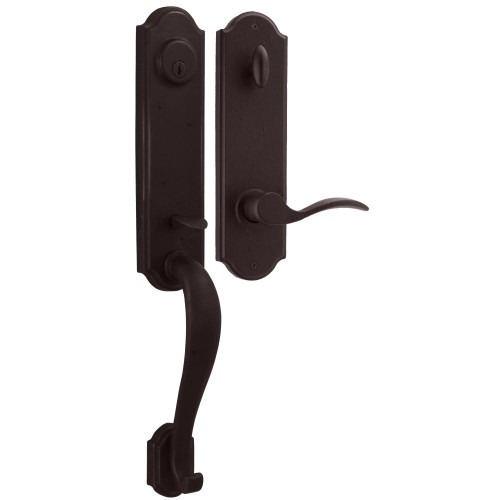 Weslock L7631-1H1SL2D Stonebriar Single Cylinder Handle set with Left hand Carlow lever in the Oil Rubbed Bronze Finish