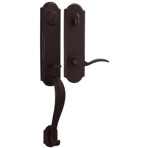 Weslock L7635-1H10020 Stonebriar Dummy Handle set with Left hand Carlow lever in the Oil Rubbed Bronze Finish