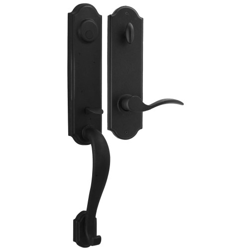 Weslock L7635-2H20020 Stonebriar Dummy Handle set with Left hand Carlow lever in the Black Finish