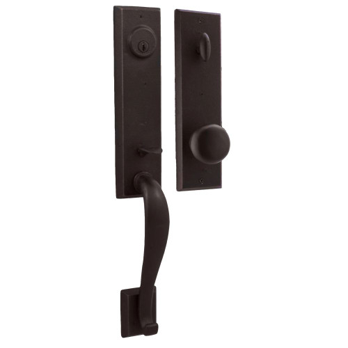 Weslock 07931-1F1SL2D Greystone Single Cylinder Handle set with Wexford Knob in the Oil Rubbed Bronze Finish