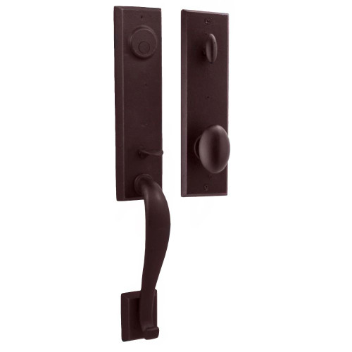 Weslock 07935-1M10020 Greystone Dummy Handle set with Durham Knob in the Oil Rubbed Bronze Finish