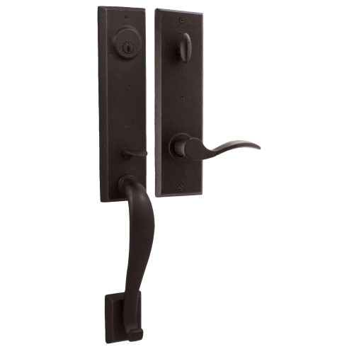 Weslock L7931-1H1SL2D Greystone Single Cylinder Handle set with Left hand Carlow lever in the Oil Rubbed Bronze Finish