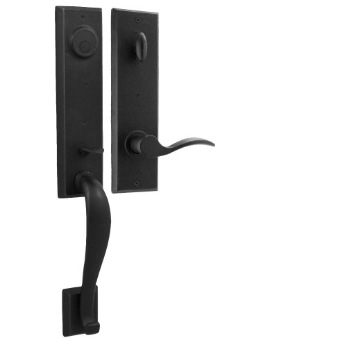 Weslock L7935-2H20020 Greystone Dummy Handle set with Left hand Carlow lever in the Black Finish