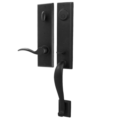 Weslock R7935-2H20020 Greystone Dummy Handle set with Right hand Carlow lever in the Black Finish