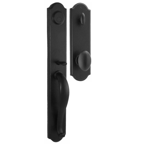 Weslock 07685-2M20020 Wiltshire Dummy Handle set with Durham Knob in the Black finish