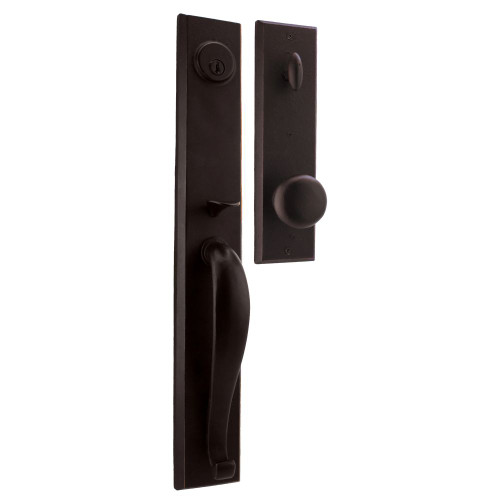 Weslock 07980-1F1SL2D Rockford Single Cylinder Handle set with Wexford Knob in the Oil Rubbed Bronze Finish