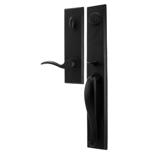 Weslock R7980-2H2SL2D Rockford Single Cylinder Handle set with Right hand Carlow lever in the Black Finish