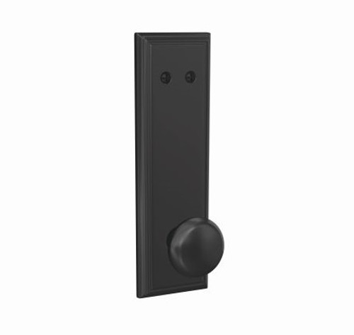 Schlage FCT94PLY622ADD Plymouth Knob with Addison Rose Matte Black Dummy Handlesets (Interior Side Only)