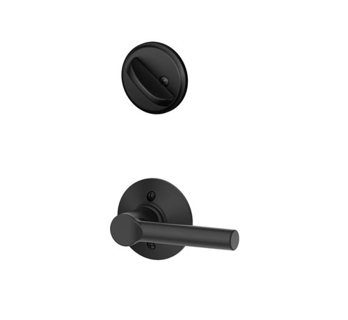 Schlage F59BRW622 Matte Black Broadway Lever and Deadbolt with Regular Rose (Interior Half Only)