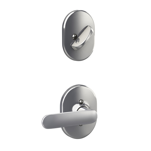 Schlage F59DAV625RMN Polished Chrome Davlin Lever and Deadbolt with Remsen Rose (Interior Half Only)