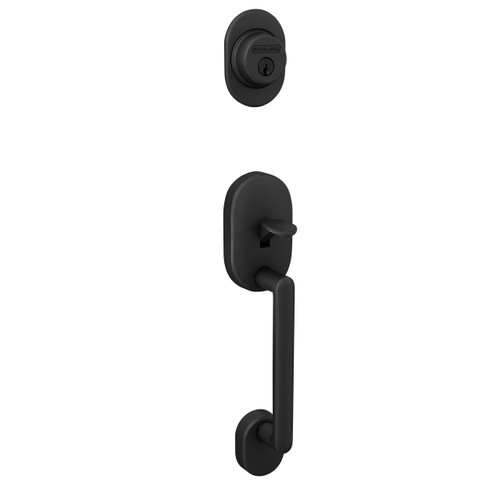 Schlage F92RMN622 Matte Black Remsen Dummy Handleset (Exterior Side Only)