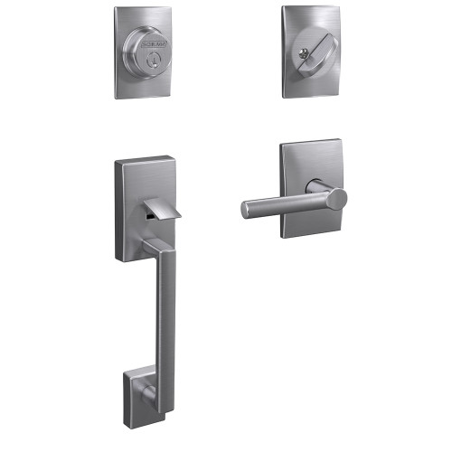 Schlage FC93CEN626BRWCEN Century Dummy Handleset with Broadway Lever and Century Rose Satin Chrome