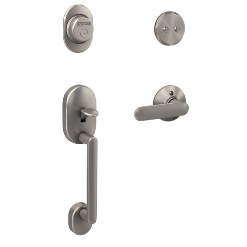 Schlage Residential F93RMN619DAV Remsen with Davlin Lever Dummy Handleset and Trim Satin Nickel Finish