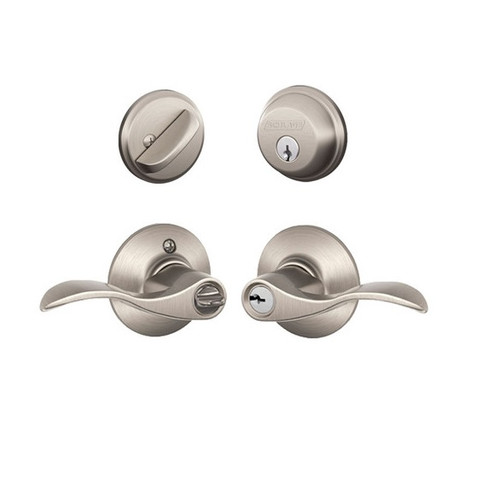 Schlage Residential FB50ACC619 Accent Lever Combo Pack Satin Nickel Finish