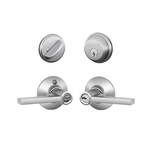 Schlage Residential FB50LAT626 Latitude Lever Combo Pack Satin Chrome Finish