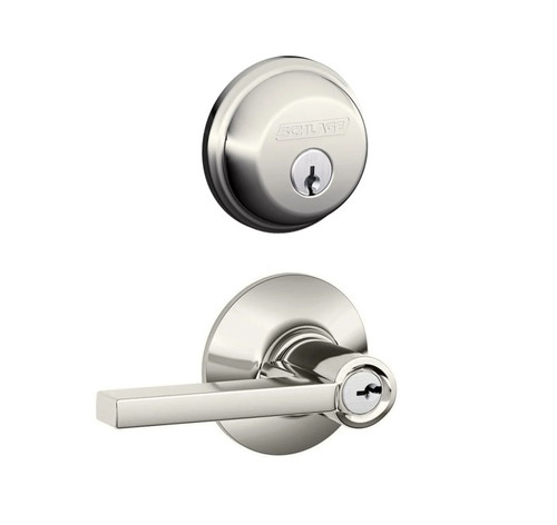 Schlage Residential FB50LAT618 Latitude Lever Combo Pack Polished Nickel Finish