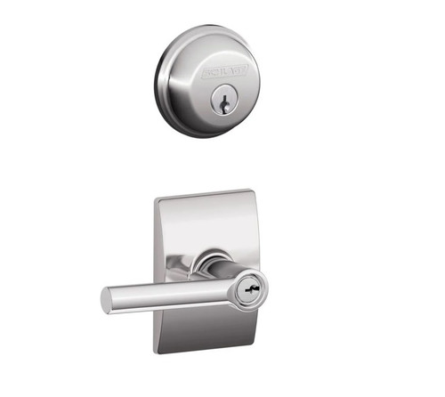 Schlage Residential FB50BRW625CEN-1 Broadway Lever with Century Rose Combo Pack Polished Chrome Finish