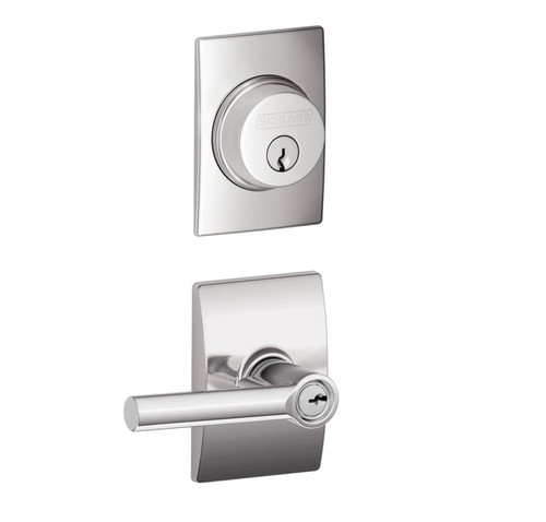 Schlage Residential FB50BRW625CEN Broadway Lever with Century Rose Combo Pack Polished Chrome Finish