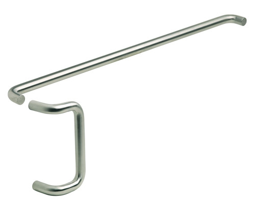 Ives Commercial 9190HD33815 33" Push Bar and 8" Offset Pull Combo; 1" Round and 2-1/2" Projection Satin Nickel Finish