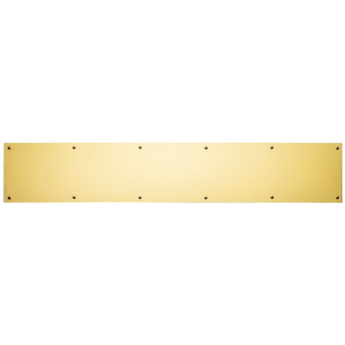 Ives Commercial 84003624 6" x 24" Kick Plate Bright Brass Finish