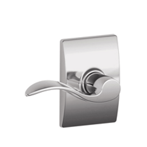 Schlage F10ACC625CEN Bright Chrome Passage Accent Style Lever with Century Rose