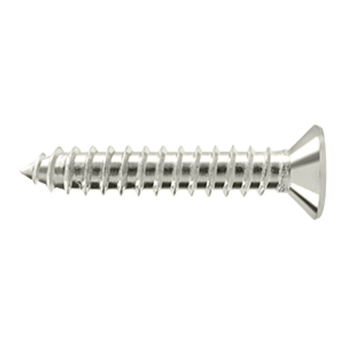 Deltana SCWB12125U14 Polished Nickel #12 x 1-1/4" Brass Wood Screw