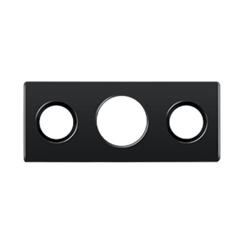 Deltana SP7FBR19 Paint Black Strike Plate for 7FBR Flush Bolt