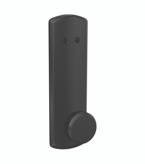 Schlage FCT94BWE622GRW Bowery Knob with Greenwich Rose Matte Black Dummy Handlesets (Interior Side Only)