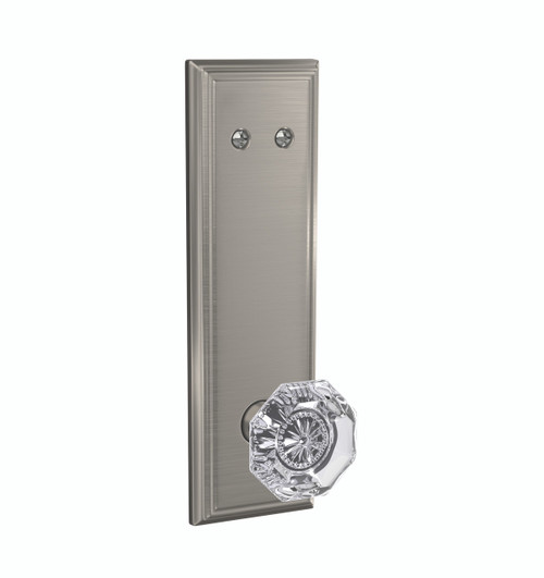 Schlage FCT94ALX619ADD Alexandria Knob with Addison Rose Satin Nickel Dummy Handlesets (Interior Side Only)