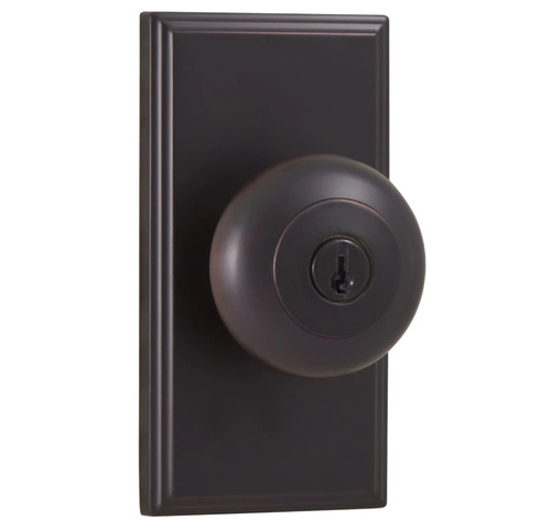 Weslock 03740I2I2SL23 Impresa Woodward Entry Lock with Adjustable Latch and Full Lip Strike Black Finish