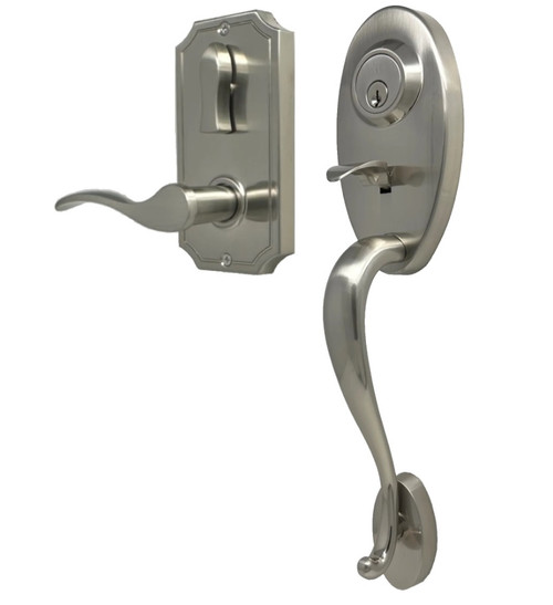 Weslock R1441-NUNSL2D Right Hand Lexington 1400 Series Panic Proof Entry with Interior Bordeau Lever Satin Nickel Finish