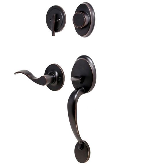 Weslock R2815-1X10020 Hillcrest Dummy Handleset with Right Hand New Haven Trim Oil Rubbed Bronze Finish