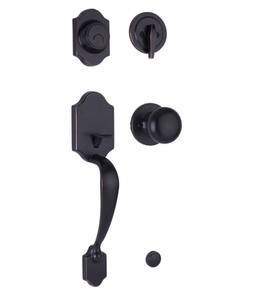 Weslock 02825-1S10020 Parkside Dummy Handleset with Salem Knob Oil Rubbed Bronze Finish