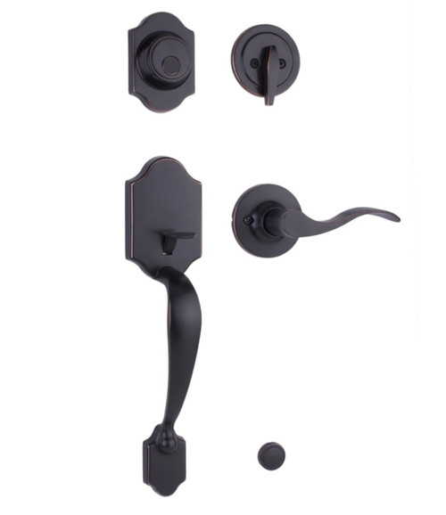 Weslock L2825-1X10020 Parkside Dummy Handleset with Left Hand New Haven Lever Oil Rubbed Bronze Finish