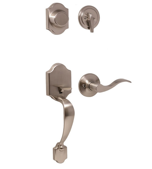 Weslock L2825-NXN0020 Parkside Dummy Handleset with Left Hand New Haven Lever Satin Nickel Finish